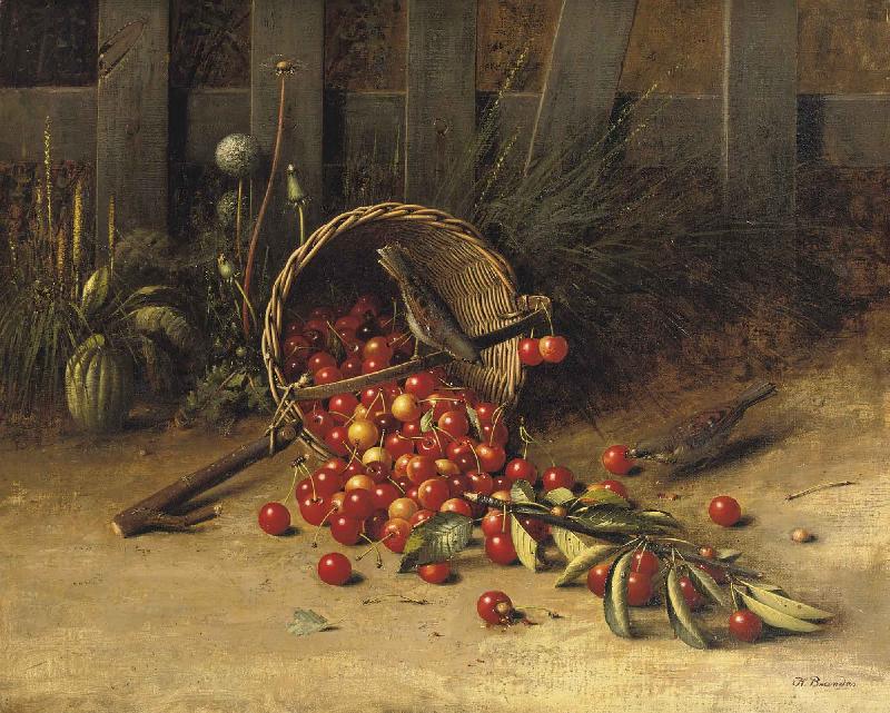 George Hitchcock The cherry thieves Sweden oil painting art